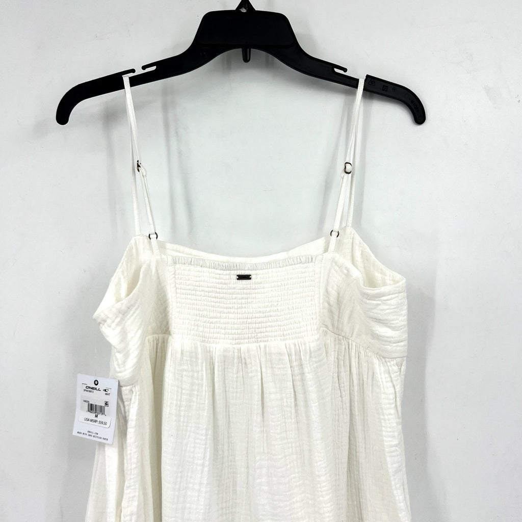 O'NEILL Women's Hadia Mini Slip Dress Medium White Gauze Lightweight Summer NWT