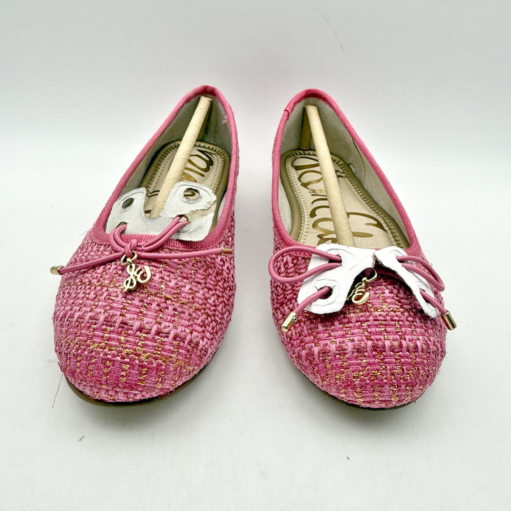 Sam Edelman Kids Felicia Ballet Flats US 1 M EU 32 Pink Vegan Leather NIB