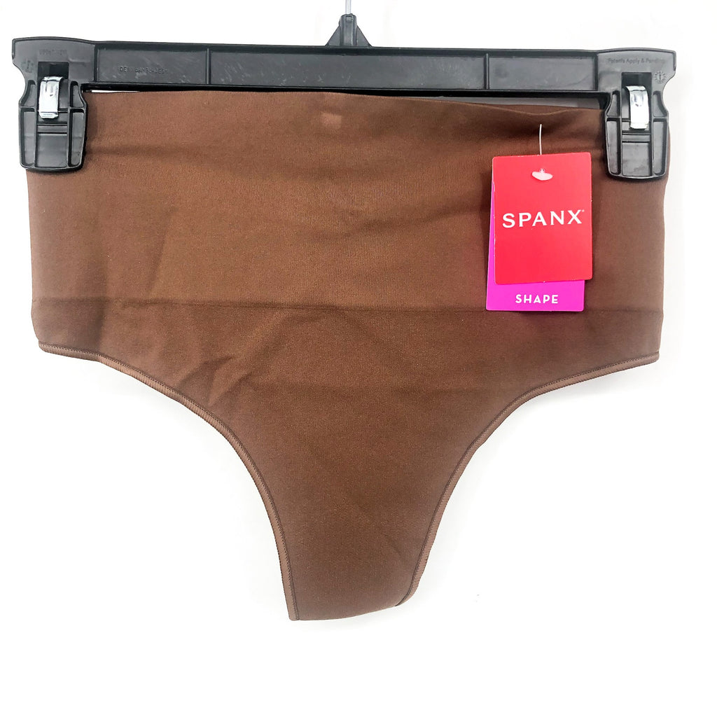 SPANX SPANXshape Everyday Shaping Thong Medium Naked 04 Brown Core Control NWT