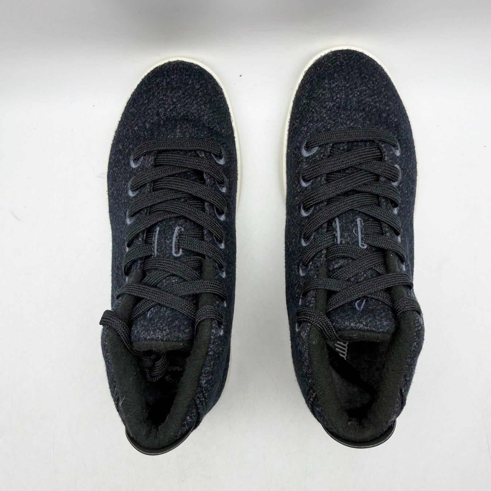 AllBirds Mens Wool Piper Mid Sneakers US 11 EU 43.5 Black White NIB
