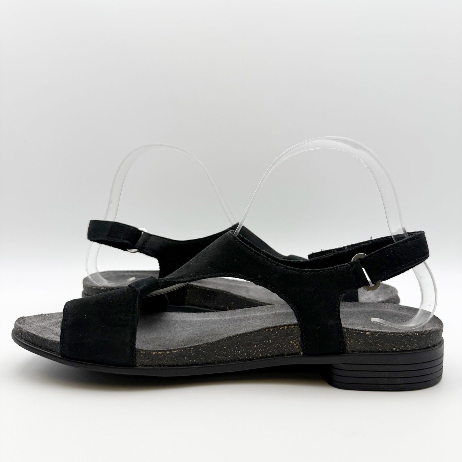 Munro Womens Meghan Asymmetric Slingback Sandal US 9 Super Slim Black NWOB