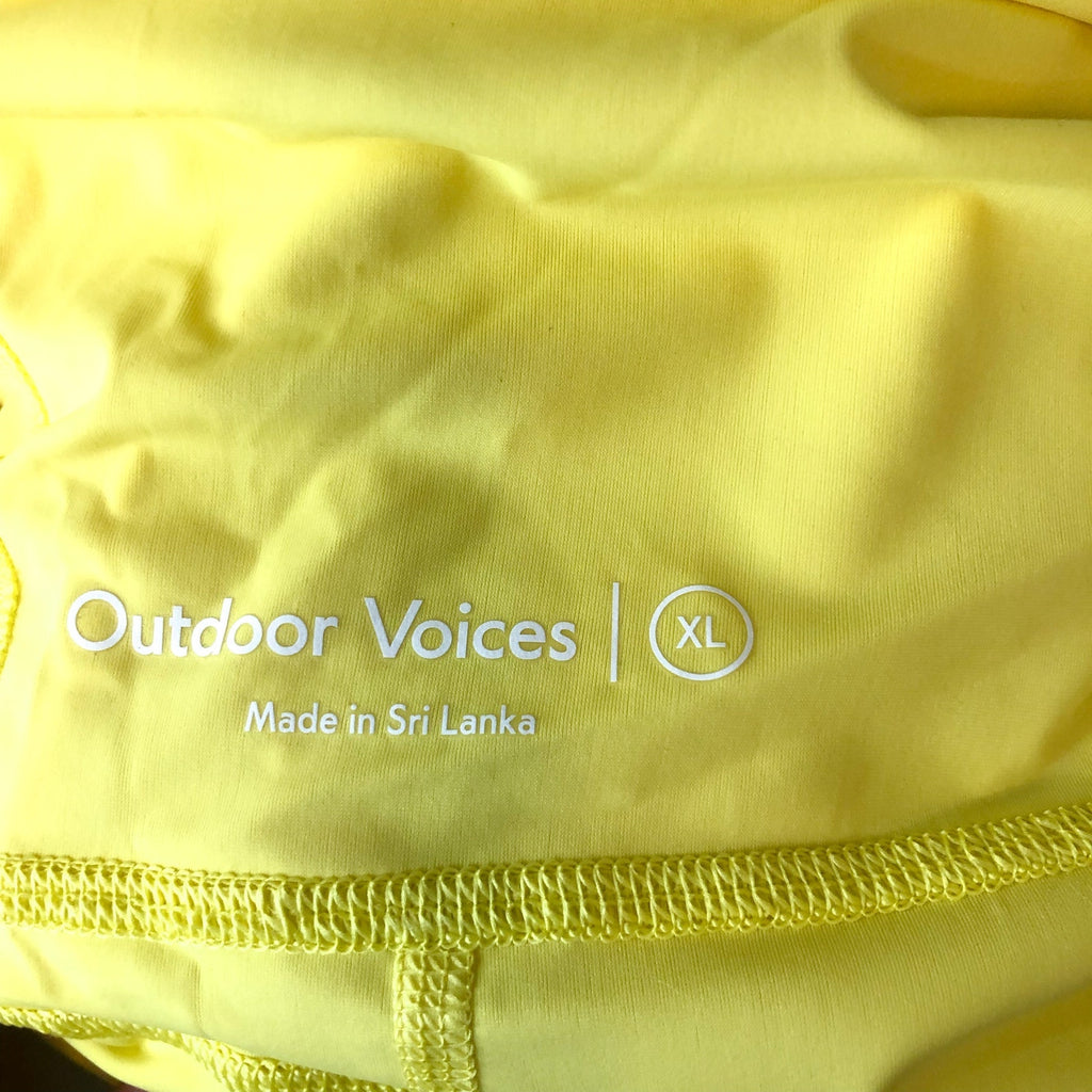 OUTDOOR VOICES Women's Flow Circle Back Dress XL Spring Fling Yellow NWT