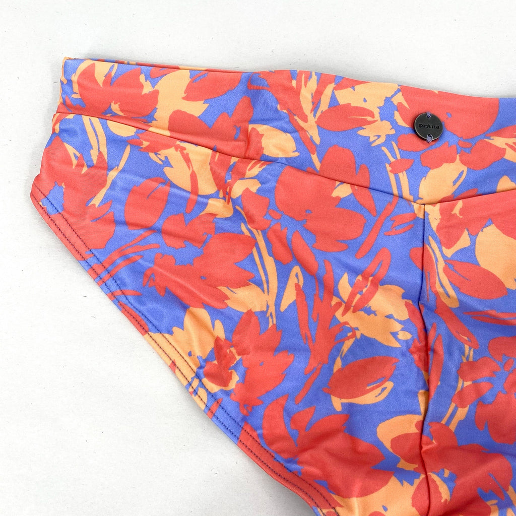 PRANA Women's Presolana Bikini Bottoms Medium Pink Morning Glory Bloom NWT