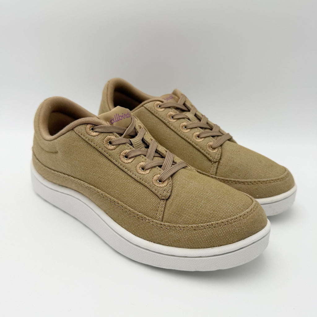 AllBirds Womens Canvas Pacer Sneakers US 6 EU 36 Beige Brown NIB