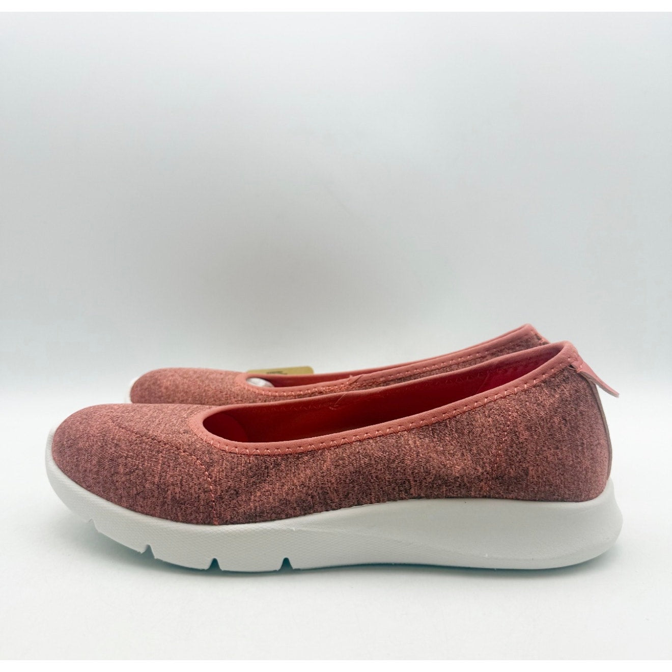 Spenco Womens Daily Stretch Jersey Slip-On Shoes Size 8 Red Terracotta NIB
