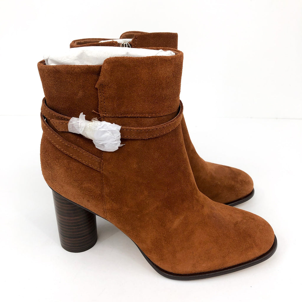 DRAPER JAMES Womens Tegan Ankle Boot Size 8 Cognac Brown Leather NWOB