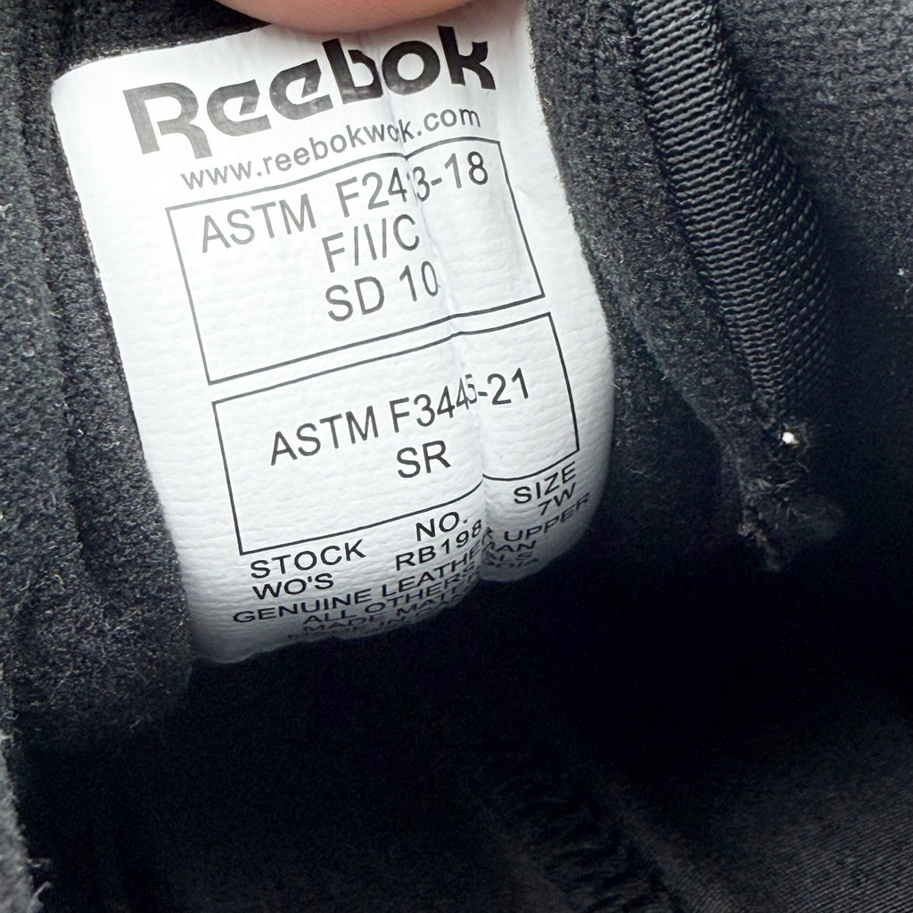 Reebok Womens Harman Work Sneakers Size 7 Wide Black EH Composite Toe SR NIB