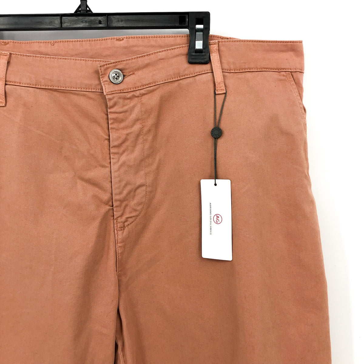 AG ADRIANO GOLDSCHMIED Mens Griffin Shorts Size 42 Orange 10" Tailored Fit NWT