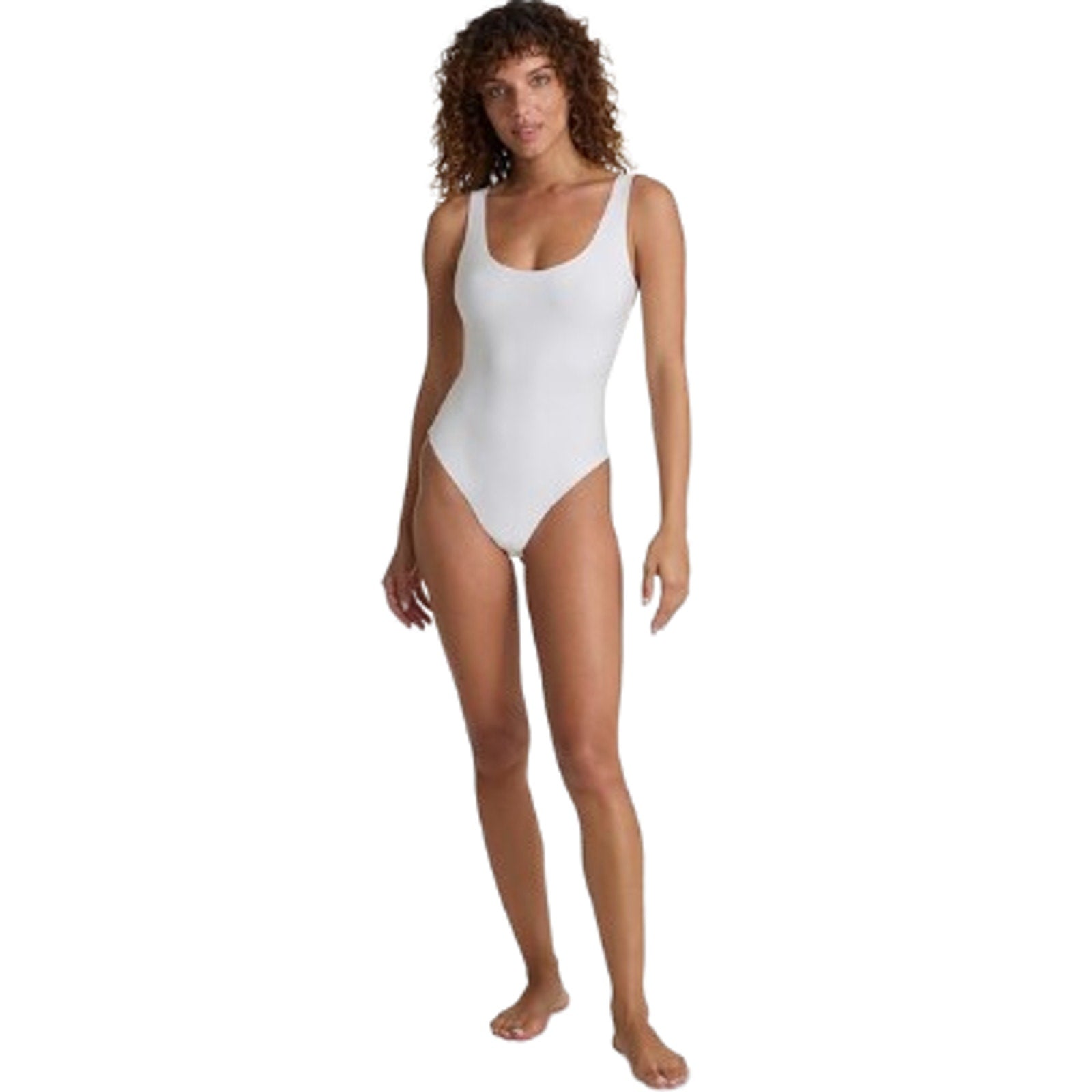 Commando Women's Neoprene Tank Bodysuit Large White Stretch Sleeveless NWT