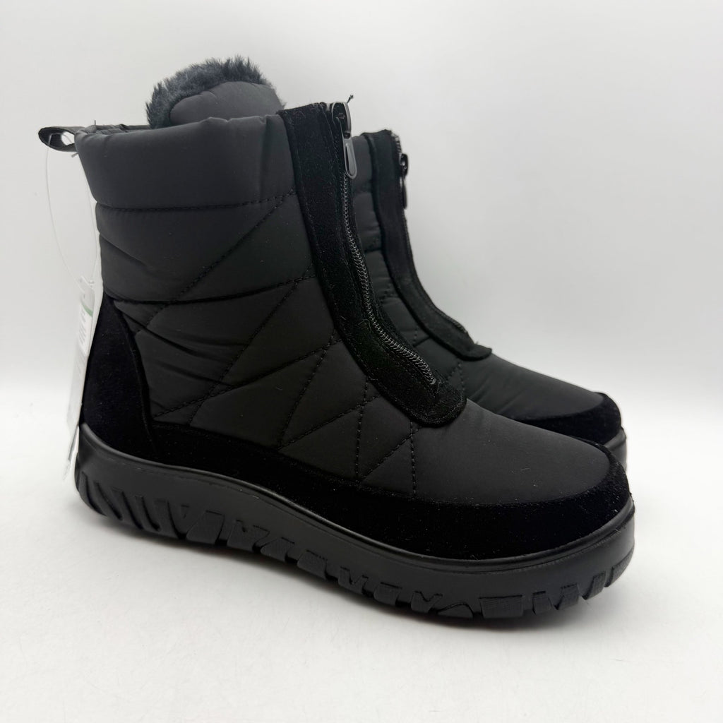 Flexus Spring Step Womens Lake Effect Snow Boots US 5.5-6 Black Waterproof NIB