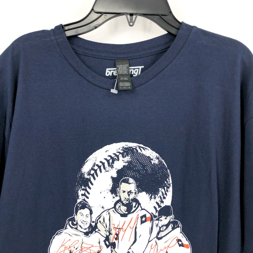 BREAKINGT Houston Astros For The H Graphic Short Sleeve T-Shirt Small Navy NWT