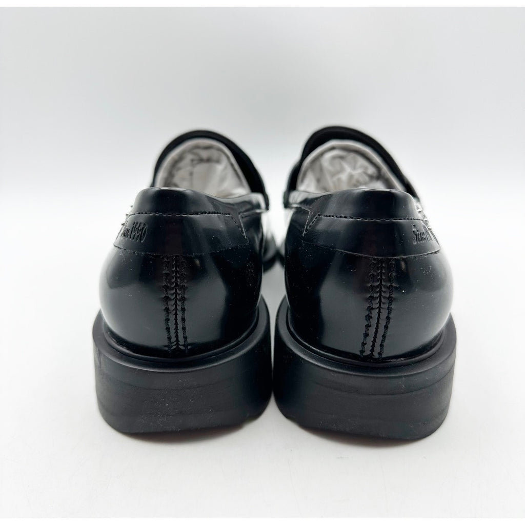 Franco Sarto Womens Eden Studded Loafers Size 8 M EU 38.5 Black Slip On NWOB