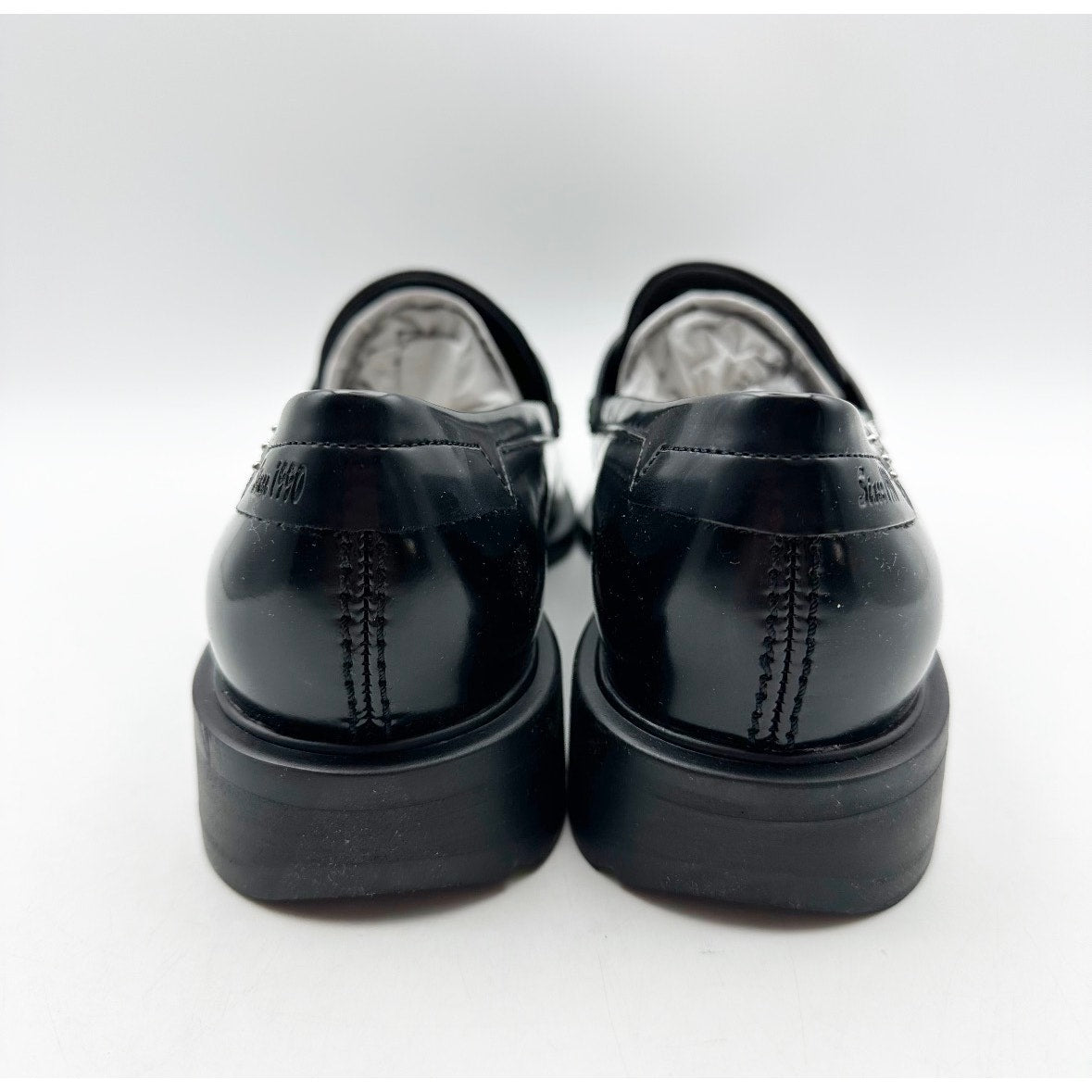 Franco Sarto Womens Eden Studded Loafers Size 8 M EU 38.5 Black Slip On NWOB