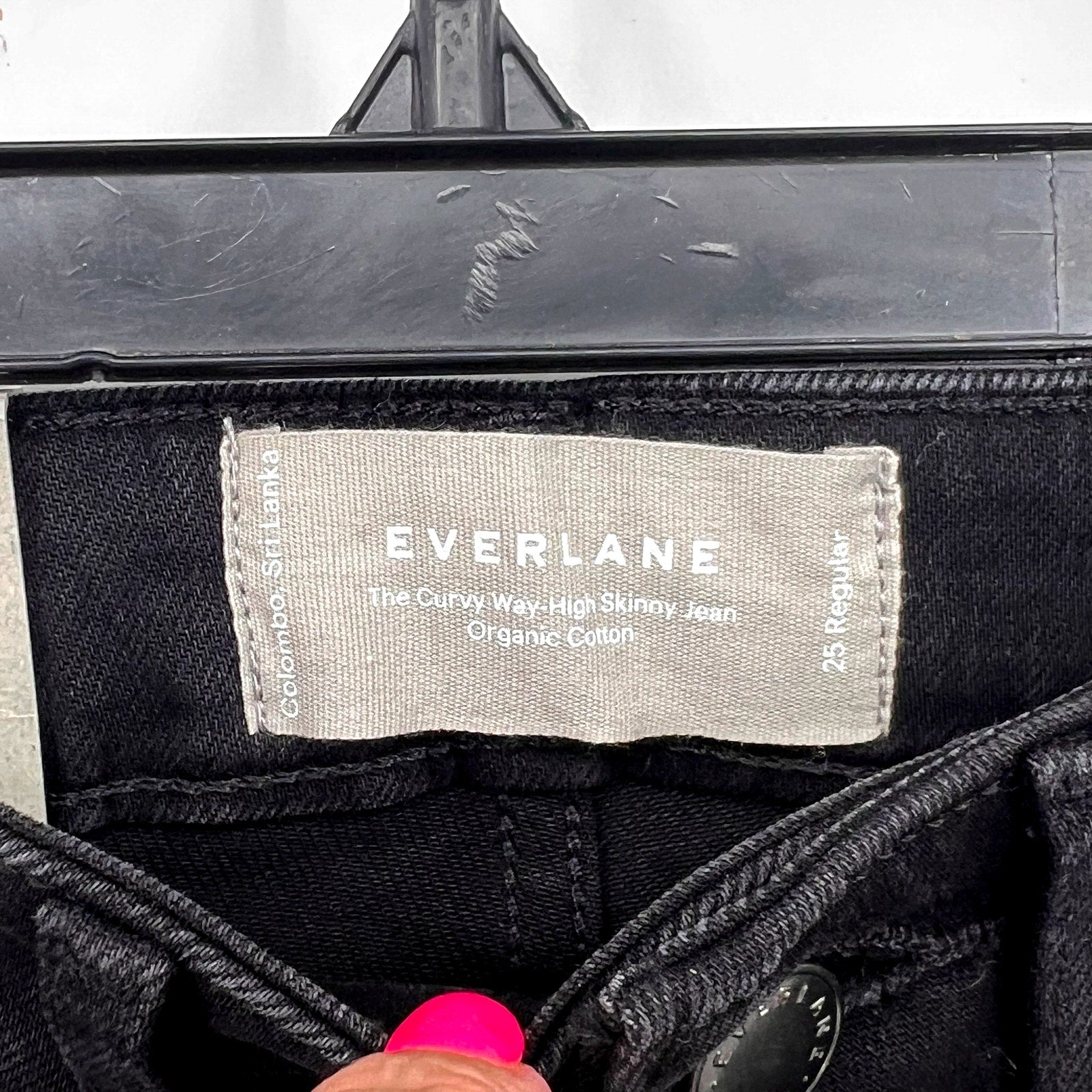 EVERLANE Women's The Way-High Curvy Skinny Jeans 25x28 US 0 Ash Black NWT