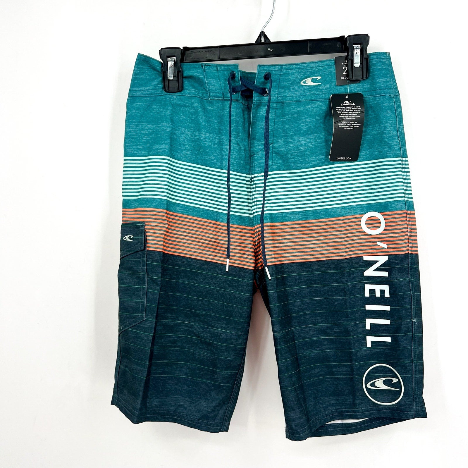 O'NEILL Mens Santa Cruz Printed 2.0 Boardshorts Waist 29 Blue Ocean Striped NWT