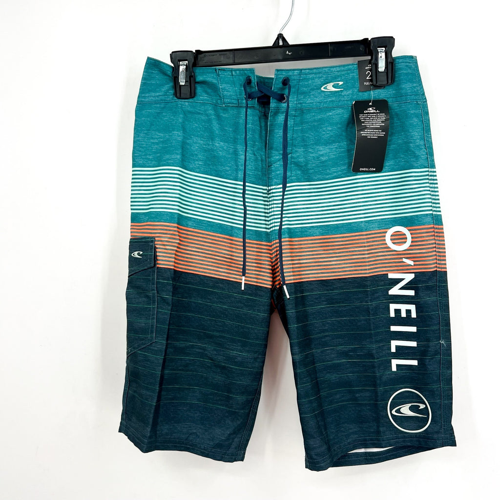 O'NEILL Mens Santa Cruz 2.0 Boardshorts Small US 29 Blue Ocean Striped NWT