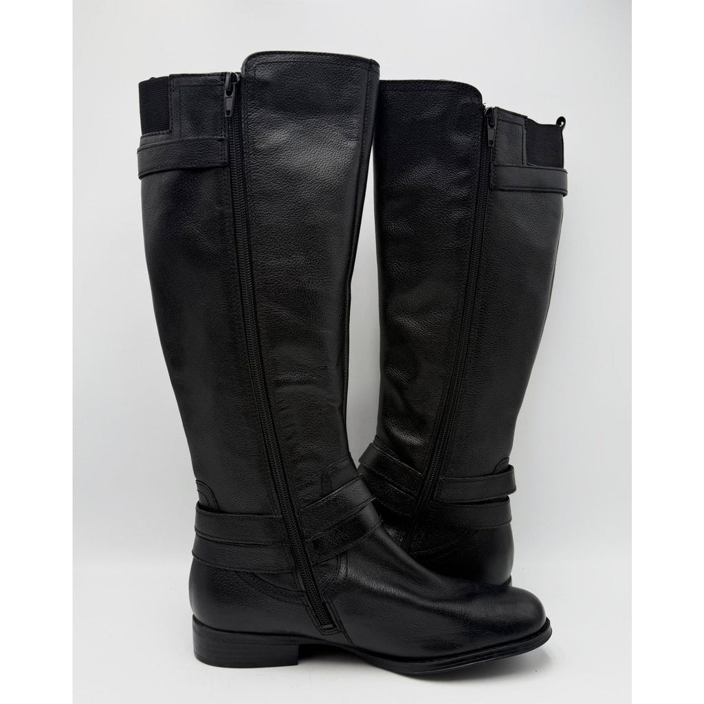 Naturalizer Womens June Knee High Riding Boots Size 7.5 Black Leather NWOB
