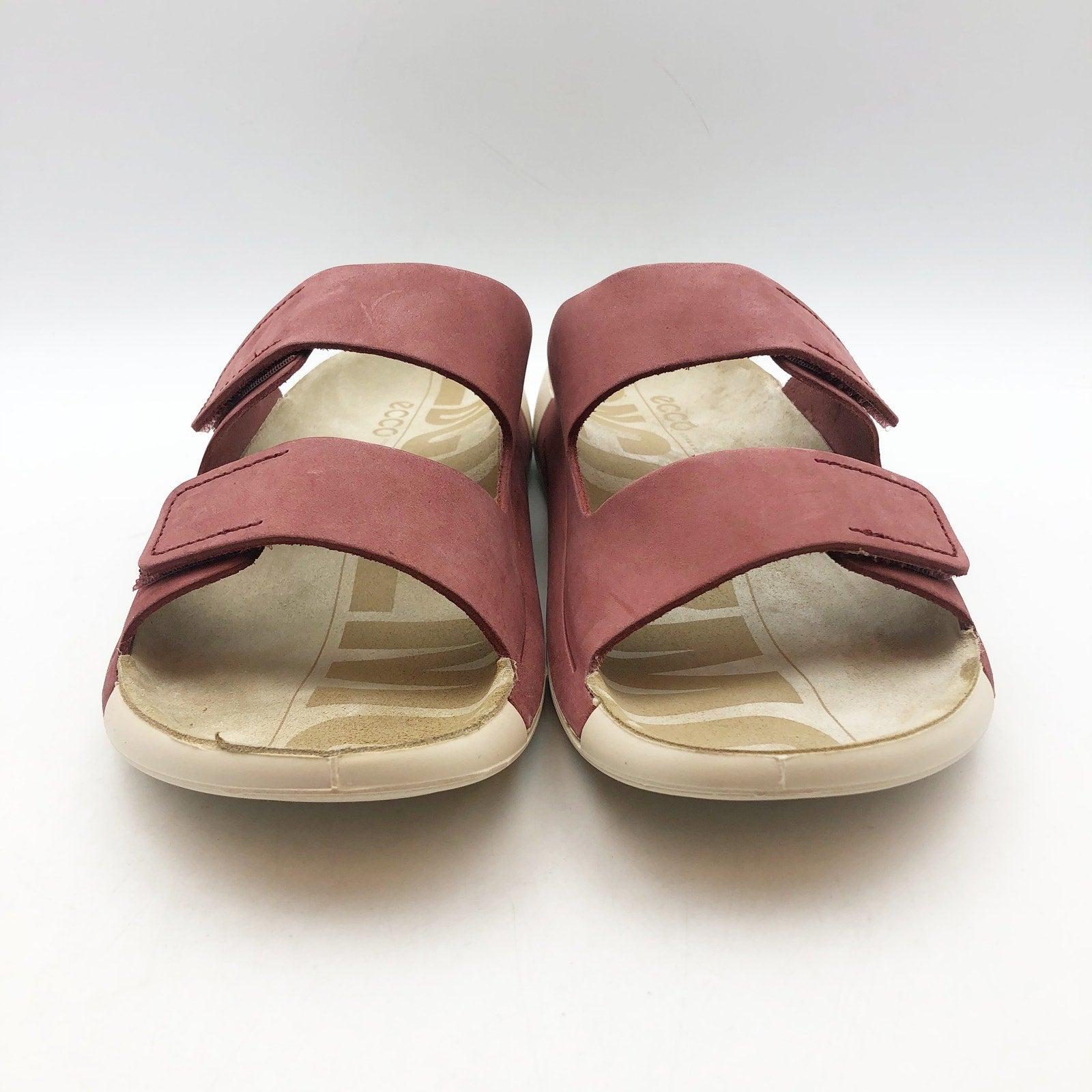 ECCO Womens Cozmo Two Band Slide Sandals EU 36 US 5-5.5 Red NIB