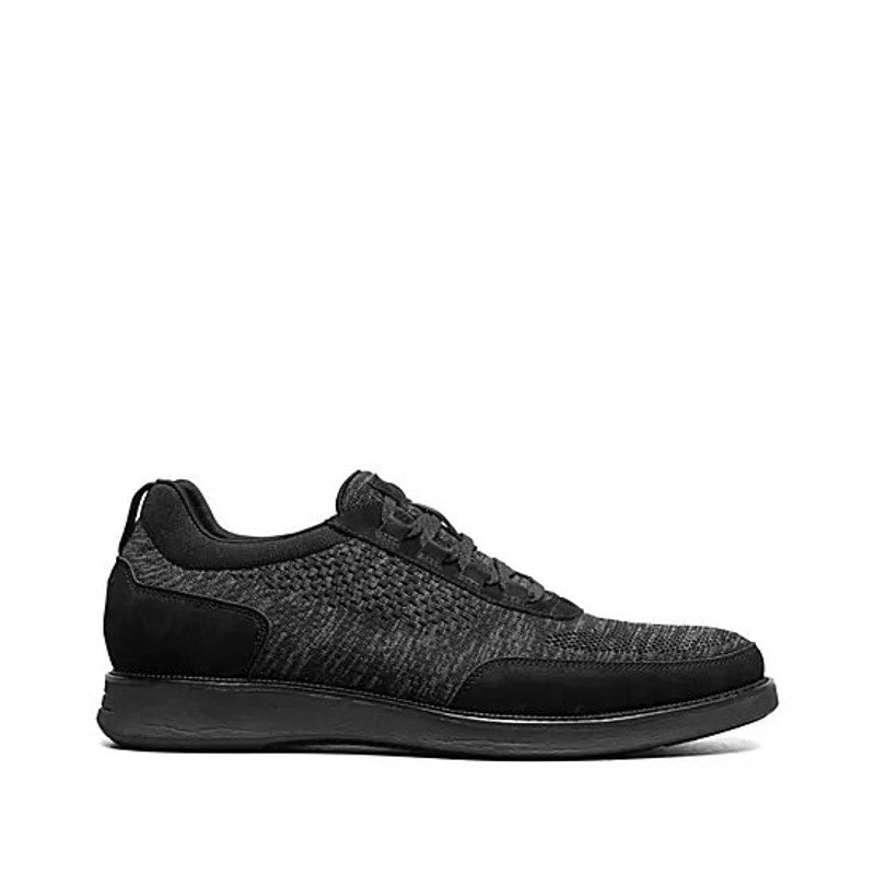 Florsheim Mens Launch Elastic Lace Sneakers US 13 Wide Black Knit Slip On NIB
