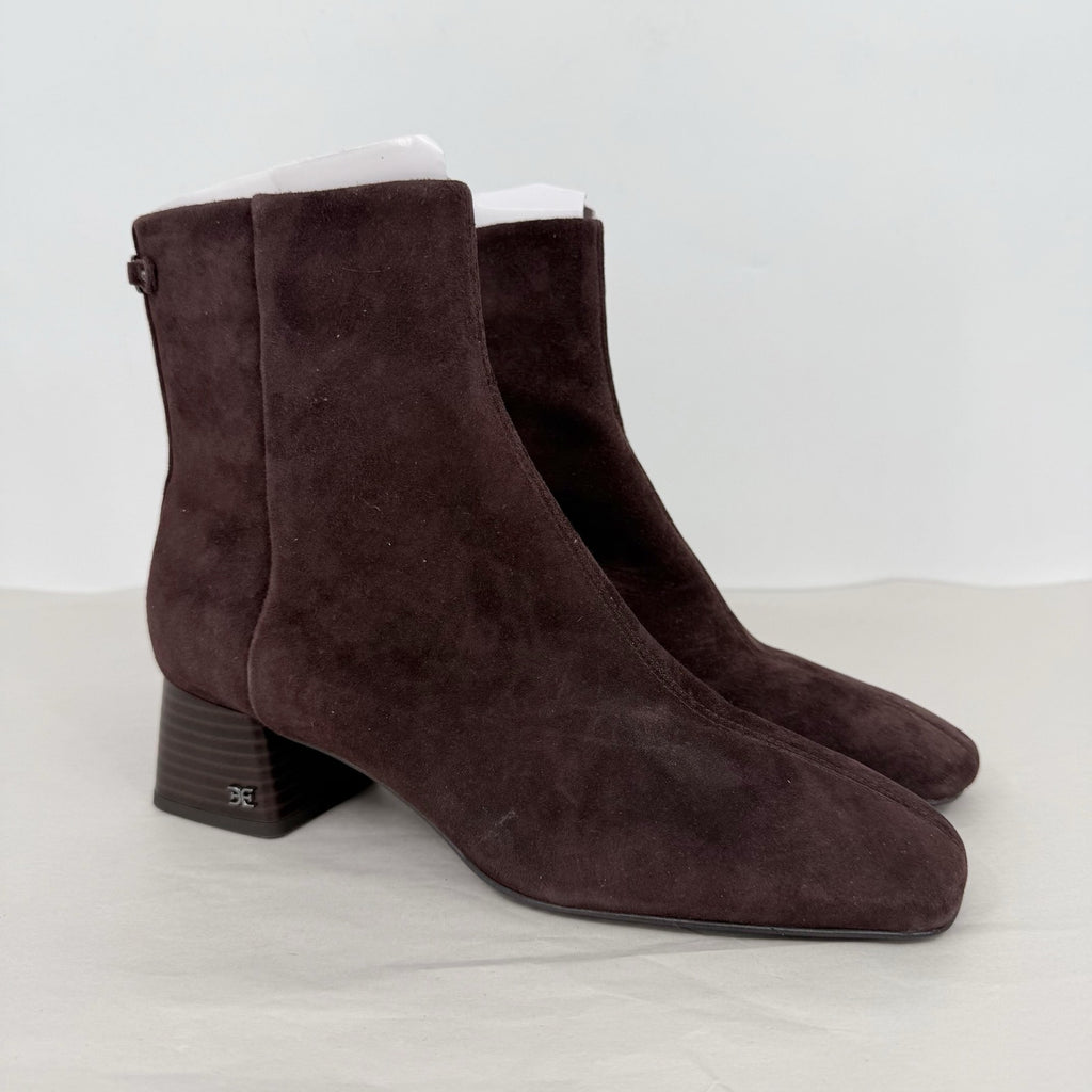 Sam Edelman Womens Paige Ankle Boots US 9 M Brown Suede NWOB