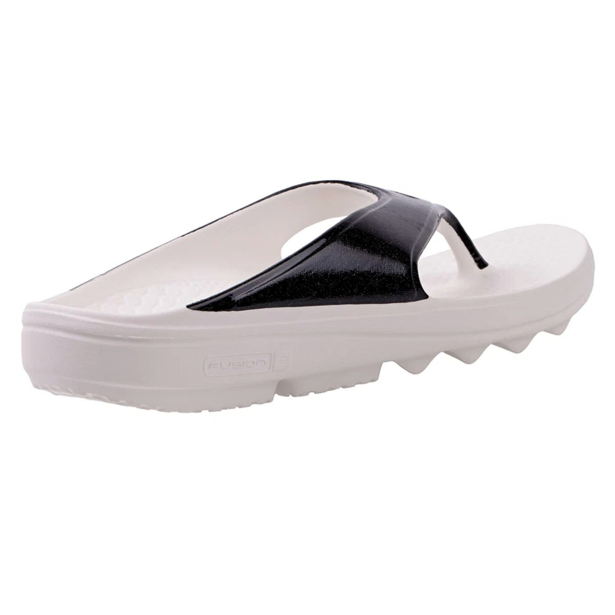 Spenco Women Fusion 2 Pearl Sandals Size 6 Wide Black Slide Flip Flop NWOB