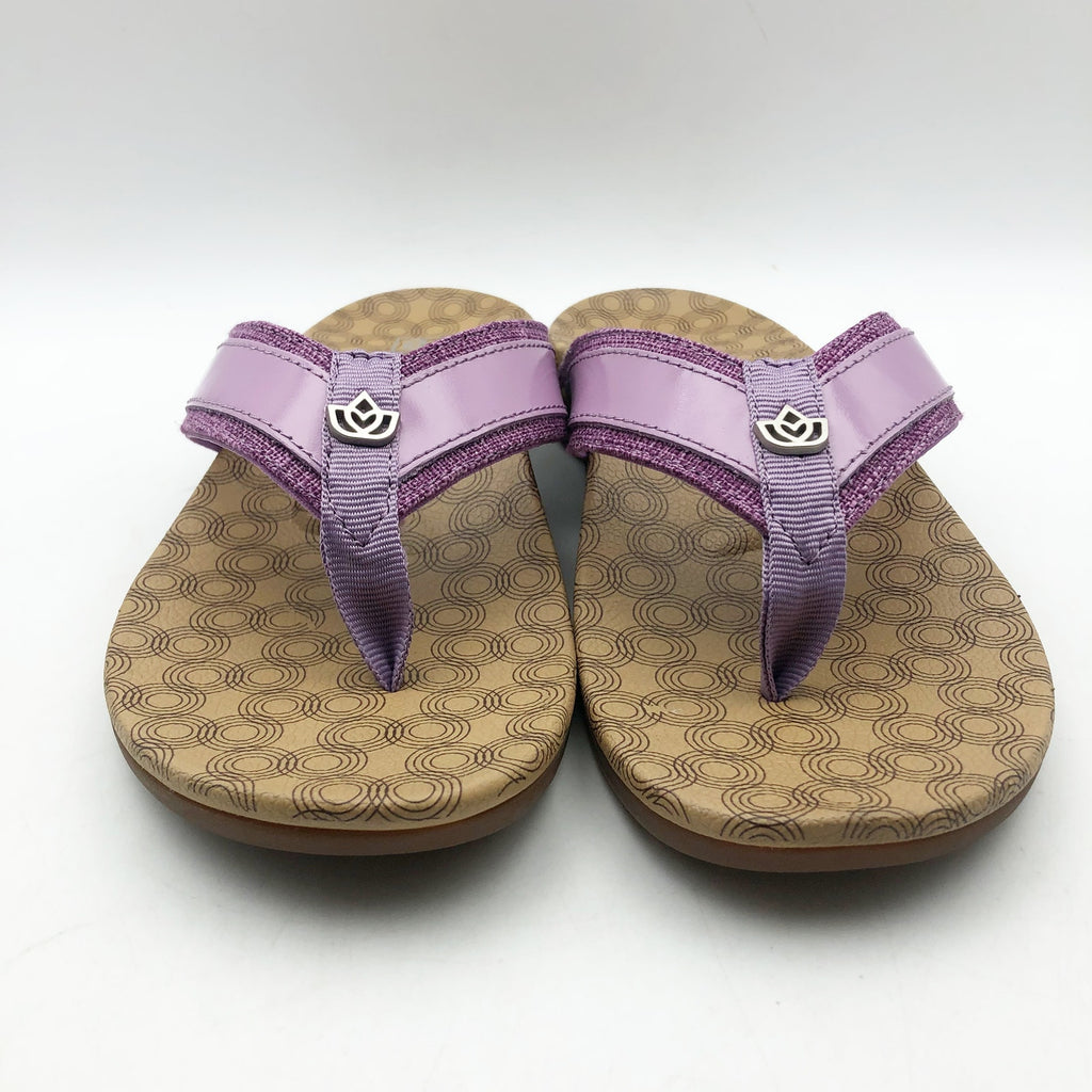 Spenco Womens Cabo Flip-Flops Size 7 Wide Purple Sandals Comfort NIB