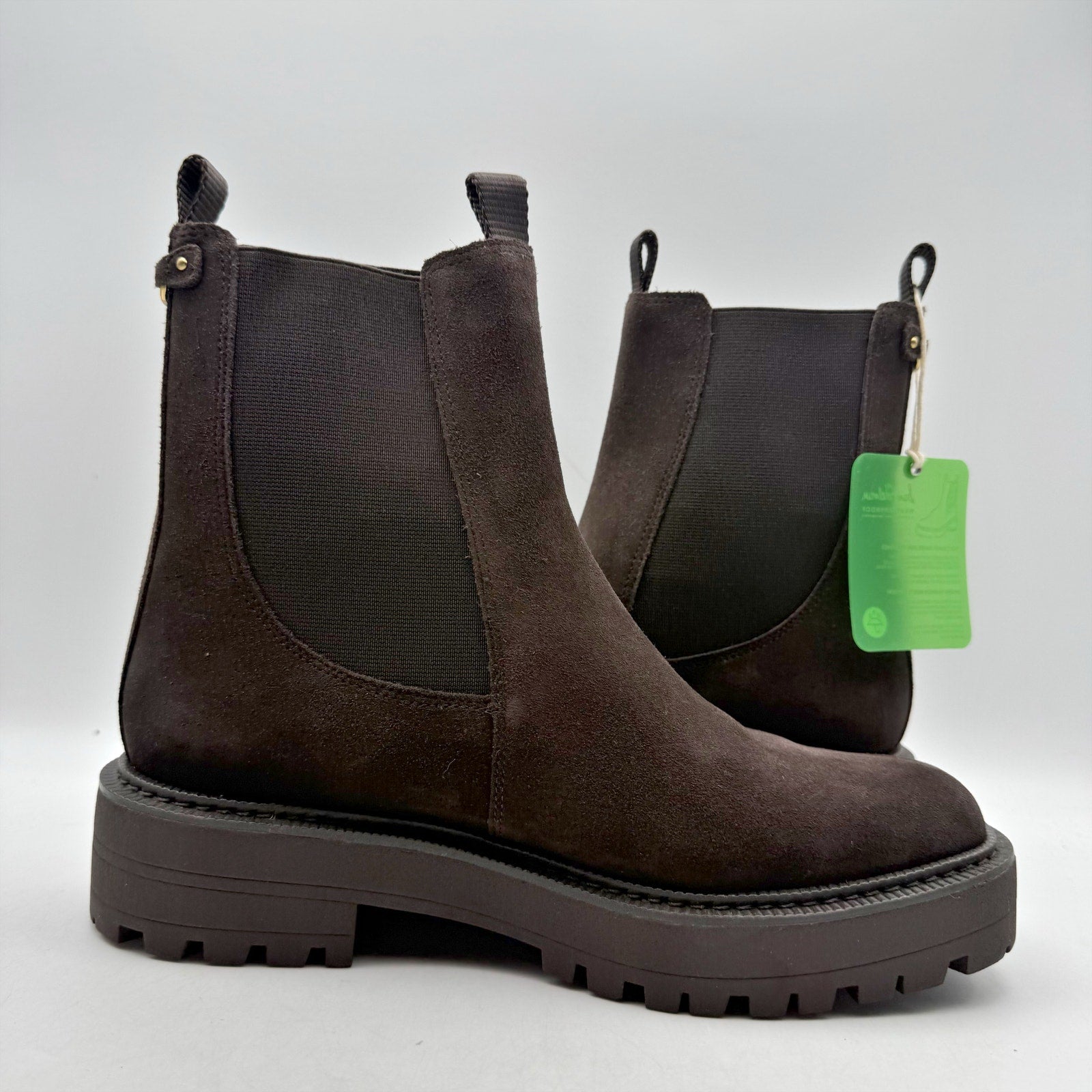 Sam Edelman Womens Laguna Ankle Chelsea Boot US 8.5 Brown Suede Waterproof NWOB