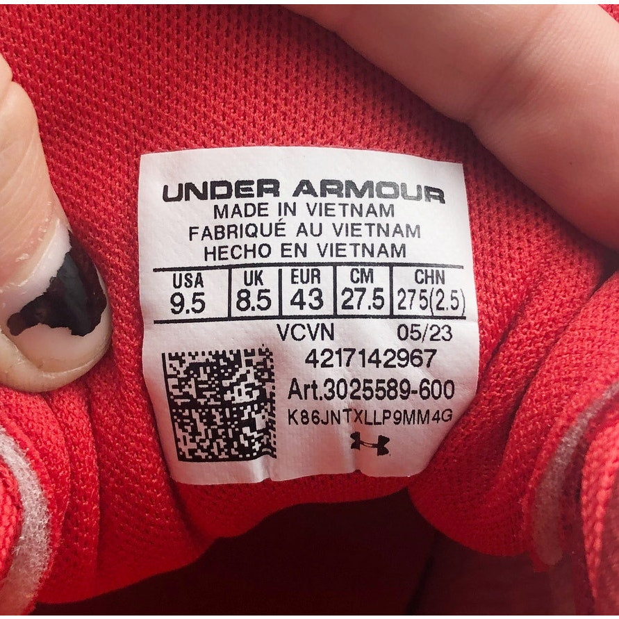 Under Armour Men's Leadoff Low Rm Baseball Cleats Size 9.5 Red White NWOB