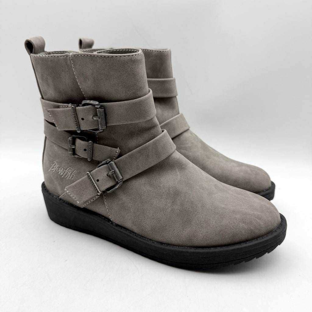 Blowfish Malibu Girls Clover Ankle Boots US 2 EU 33 Grey NWOB