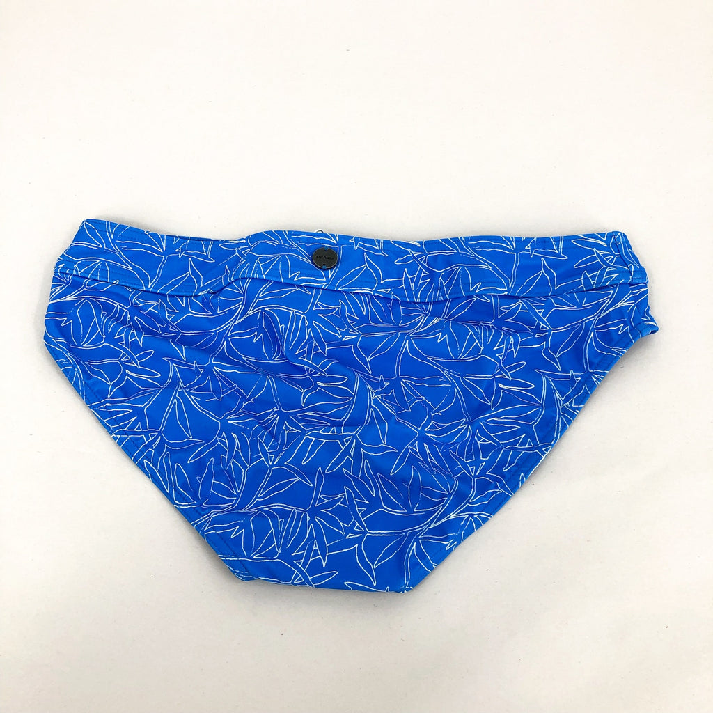 PRANA Women's Ramba Bikini Bottom Large Blue Floret Print UPF 50 NWT
