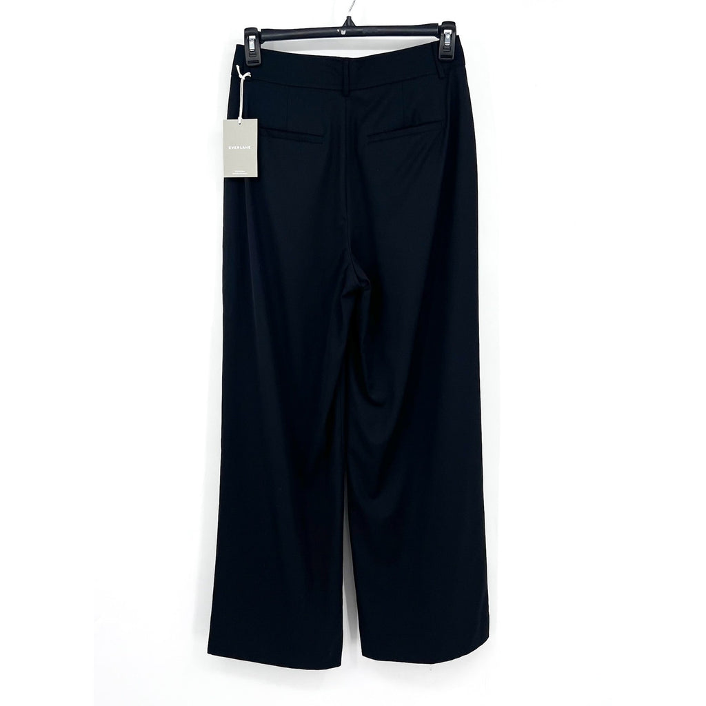 EVERLANE Women's The Italian Wool Way-High Drape Pants Size 6 Black NWT
