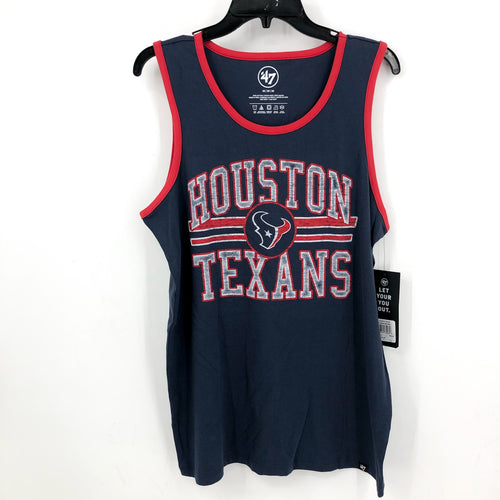 47 BRAND Men's Houston Texans Winger Franklin Tank Top Medium Atlas Blue NWT