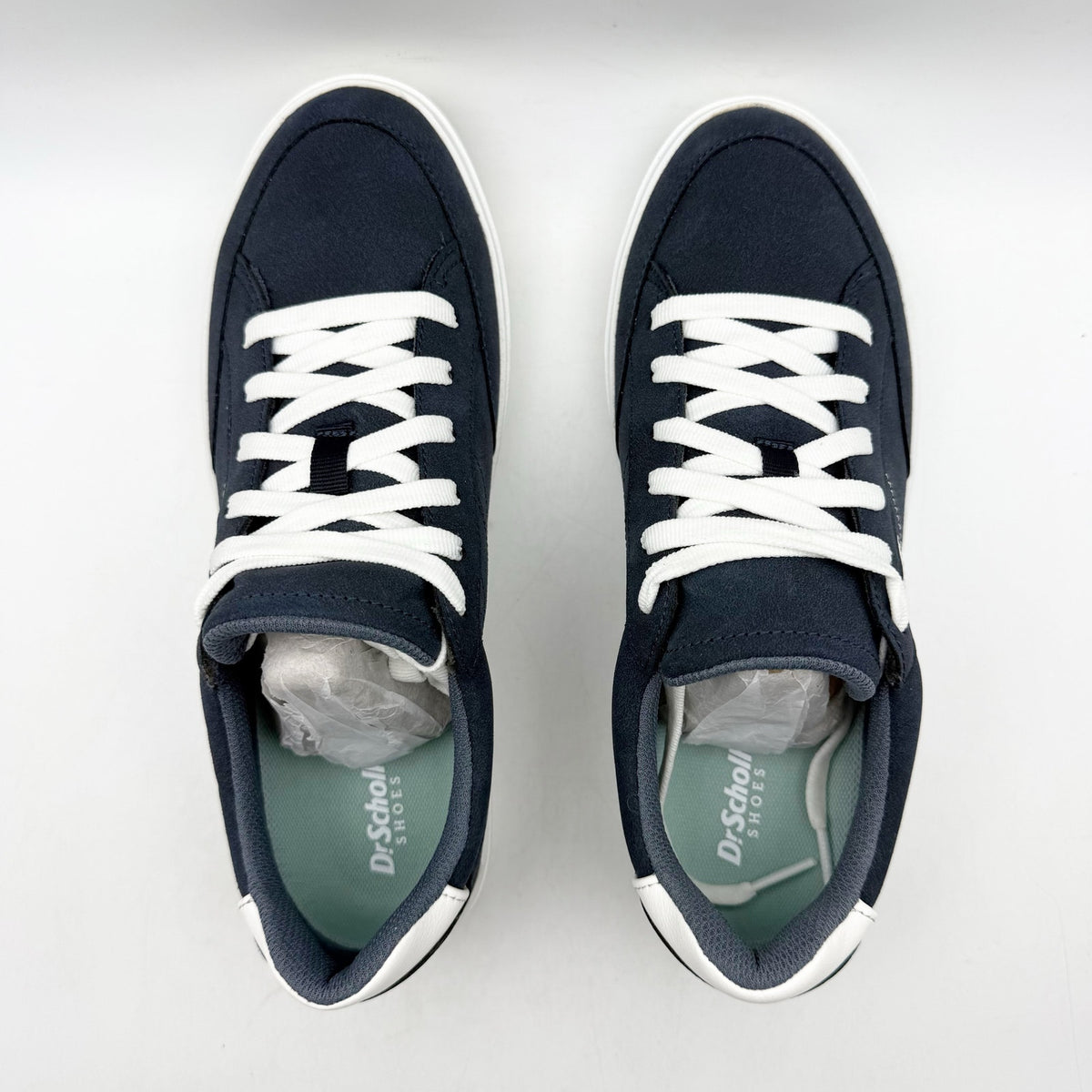 Dr. Scholls Womens Madison Low Top Sneakers Size 9.5 Navy Blue Vegan Leather NIB
