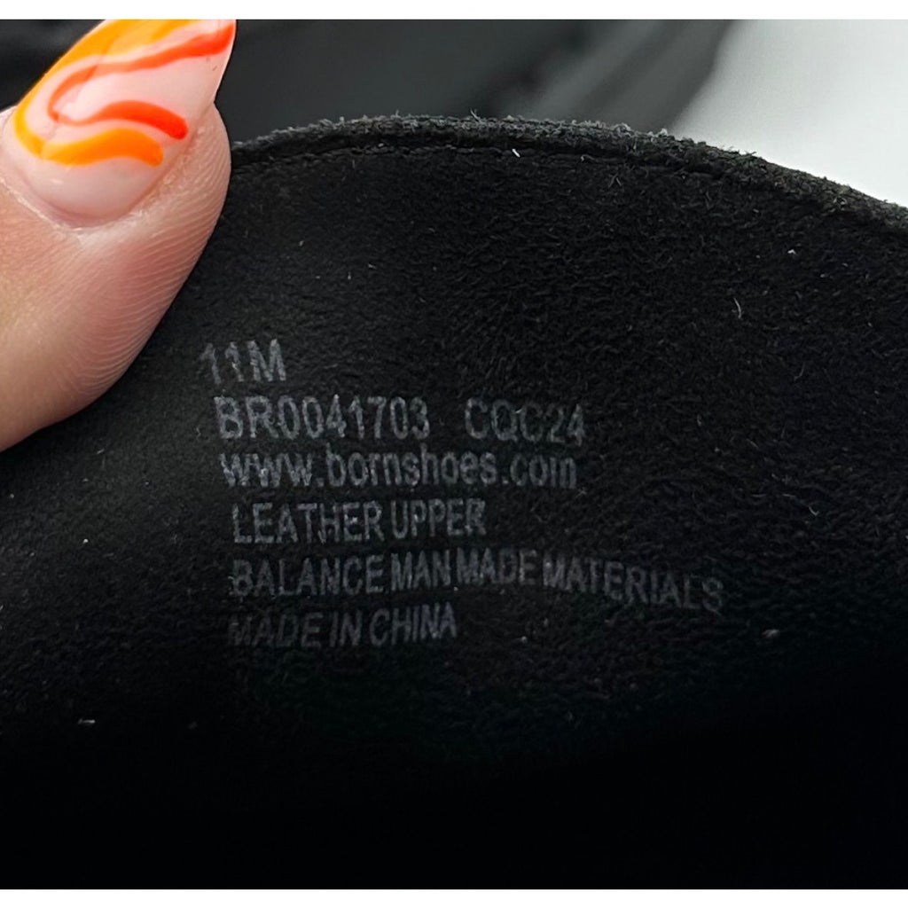 Born Womens Carrera Loafers Size 11 M EU 41-42 Black Leather Slip On NIB