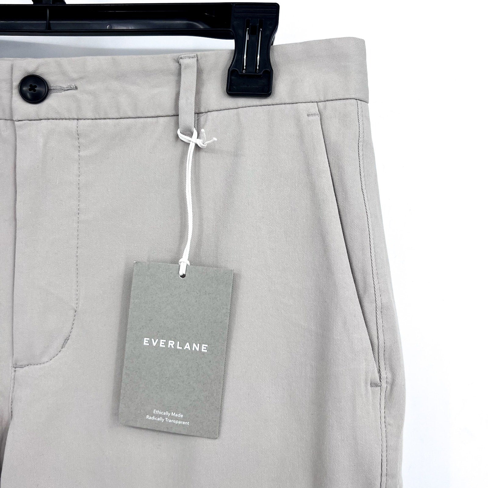 EVERLANE Men's Uniform Performance Chinos 34x32 Stone Gray Slim Fit Pants NWT