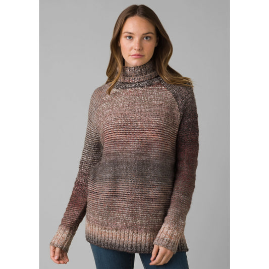 prAna Womens Autum Rein Turtleneck Sweater Tunic Charcoal Multicolor XS