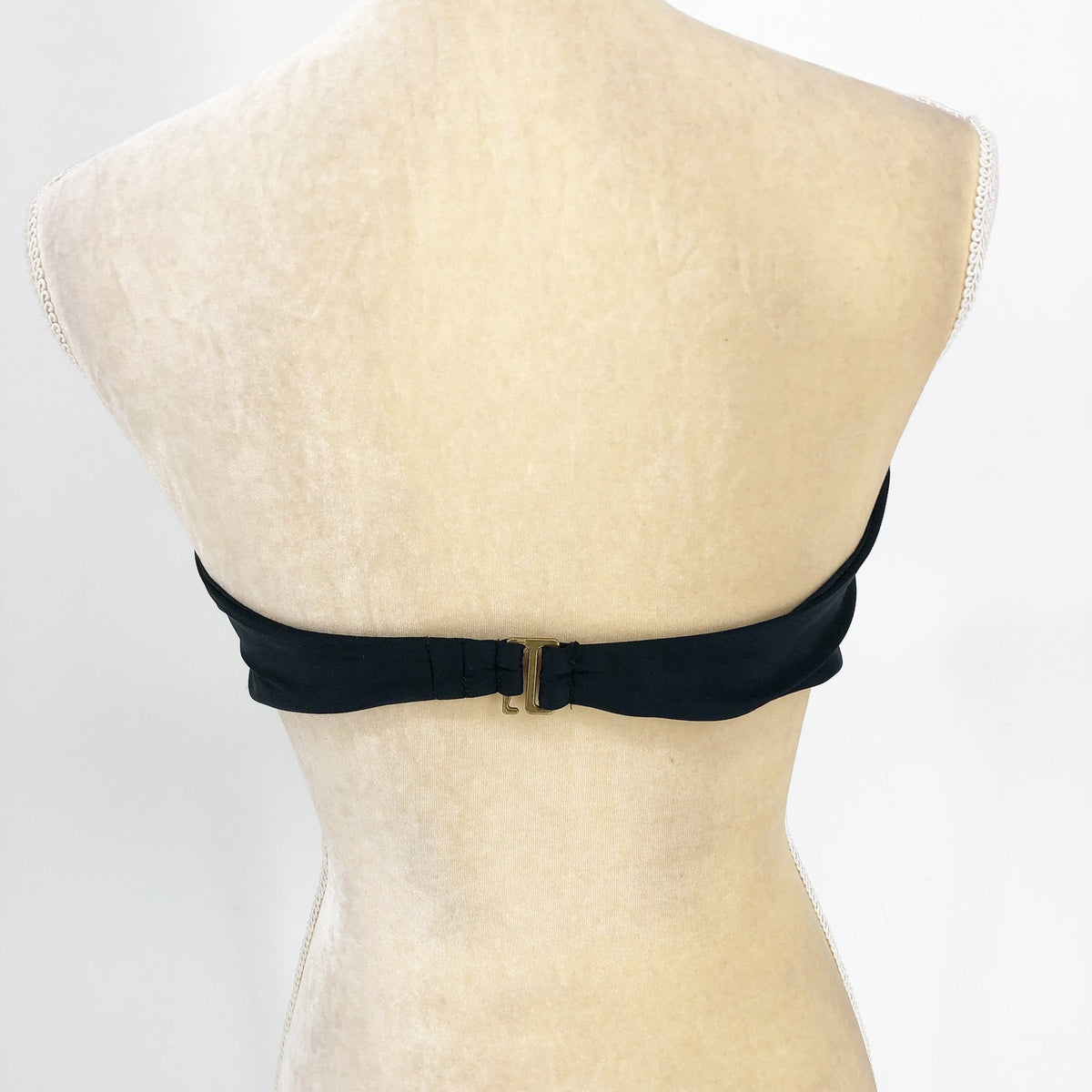 ANDIE SWIM The Scala Bikini Top Size Large Black Bandeau Straplessb
