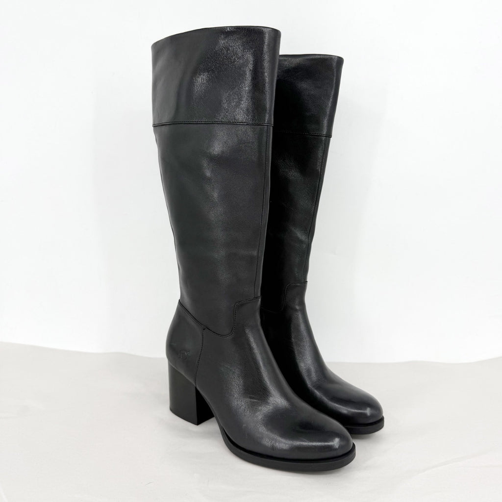 Born Womens Brandy Knee High Boots US 8 M EU 38.5 Black Leather NWT