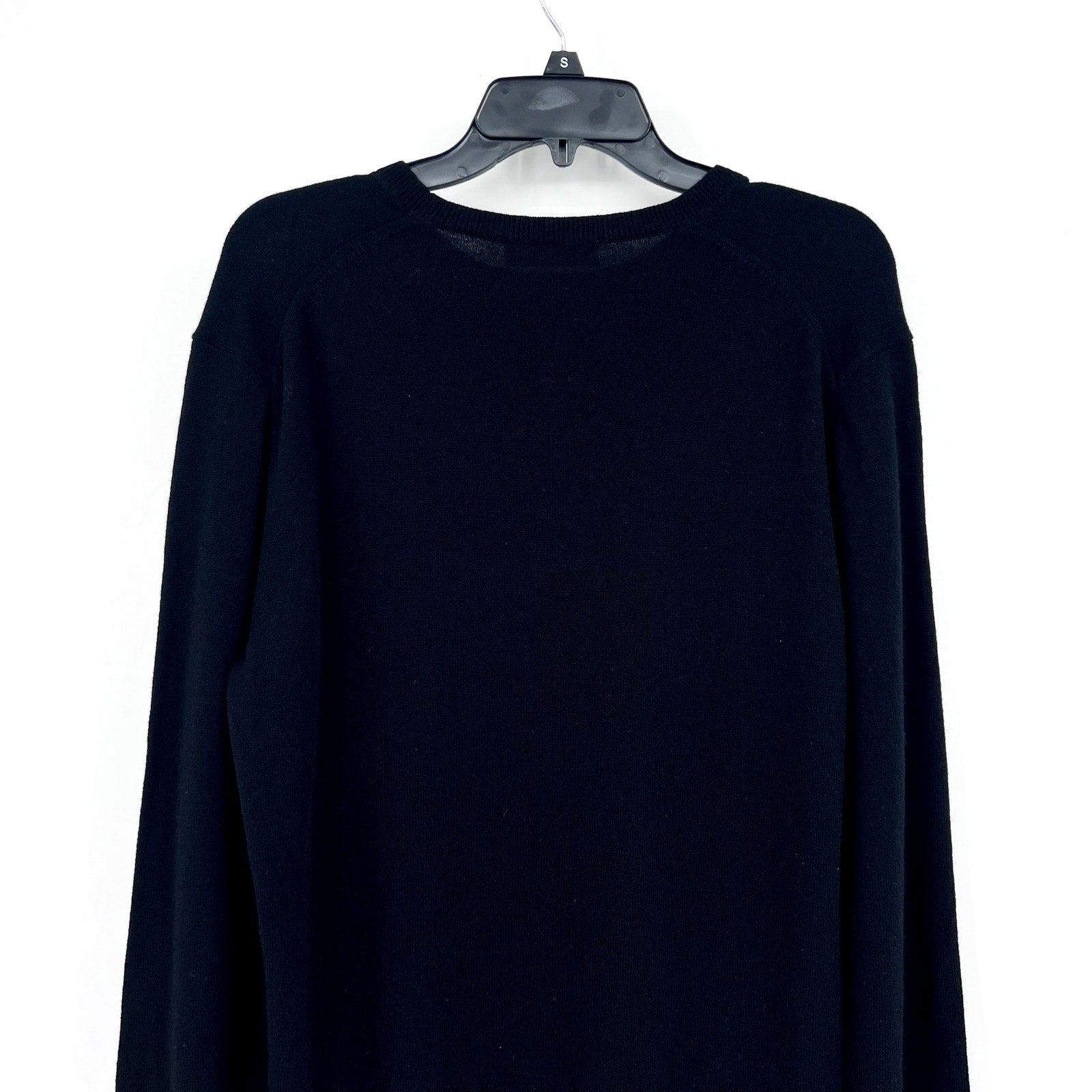EVERLANE Women's The Classic Crew Cashmere Sweater Large Black NWT
