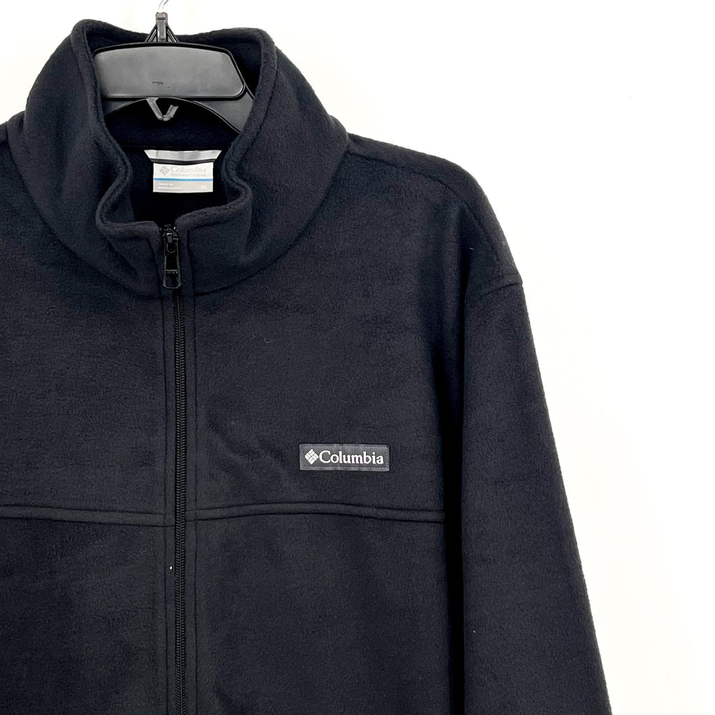 COLUMBIA Men's Granite Mountain Fleece Jacket XL Black Full Zip NWT