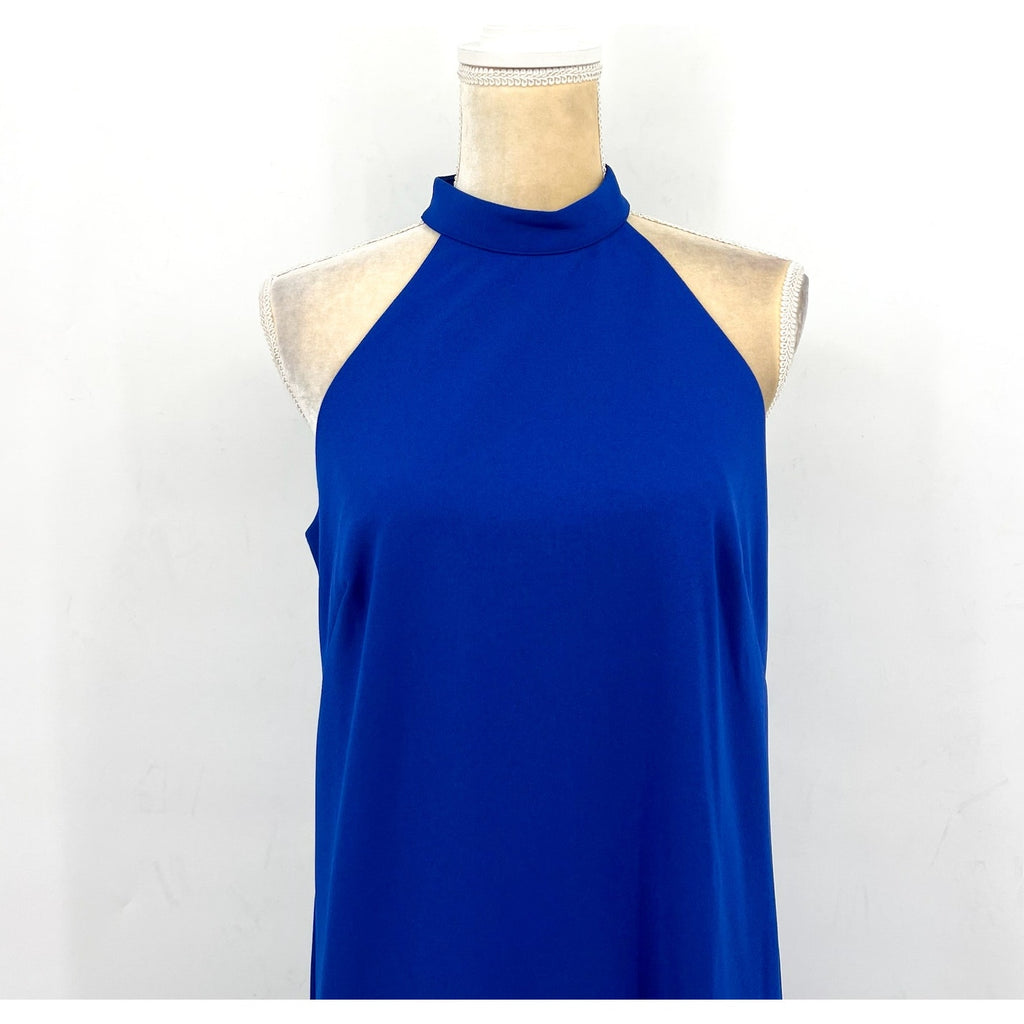 TRINA TURK Women's Tapa 2 Bow-Back Halter Mini Dress Size 6 Bewitching Blue NWT