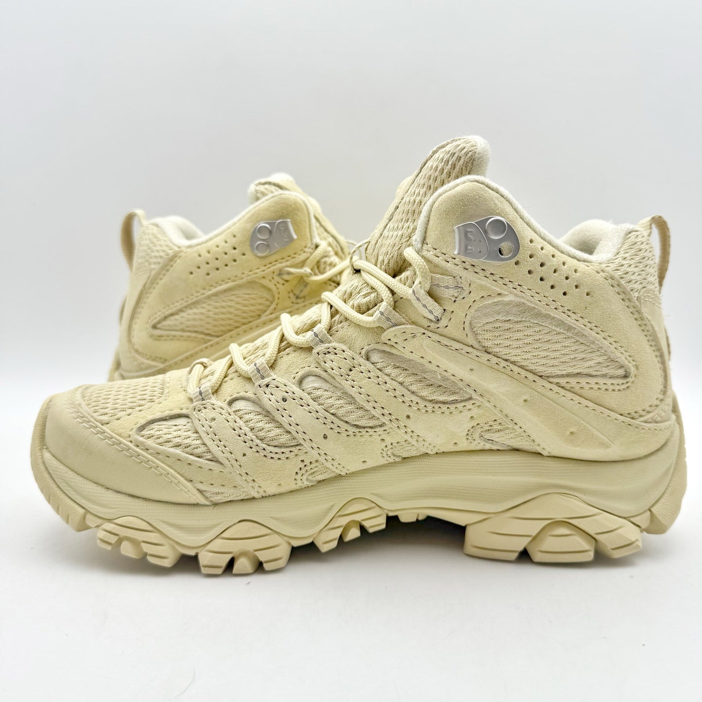 Merrell Womens Moab 3 Mid Hiking Boots US 7.5 M EU 38 Tan Yellow Waterproof NWOB