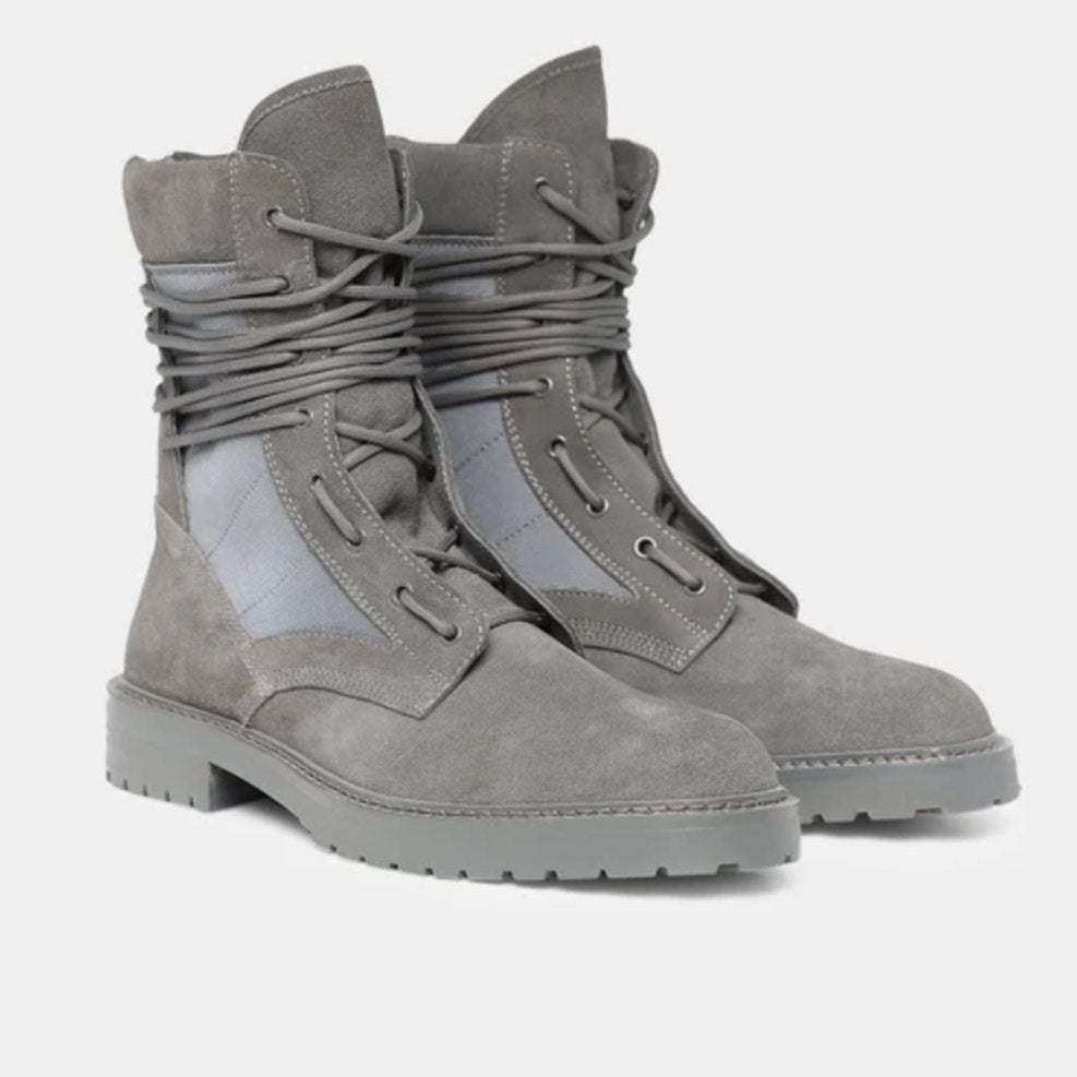 Saint Morta Mens Revenant Combat Boots Size 8 EU 42 Dark Grey Suede NIB