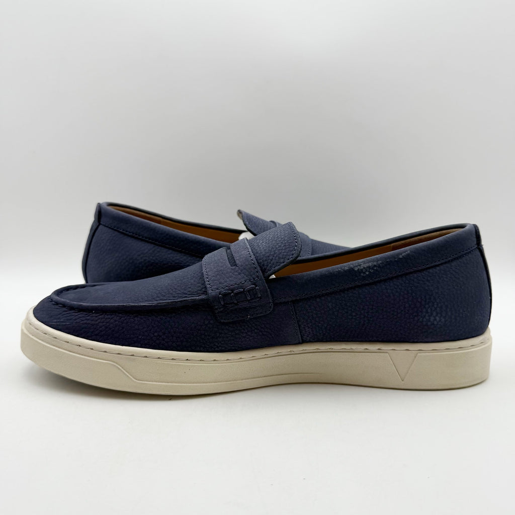Vionic Mens Thompson Loafers US 11.5 M EU 44.5 Navy Blue Suede NIB
