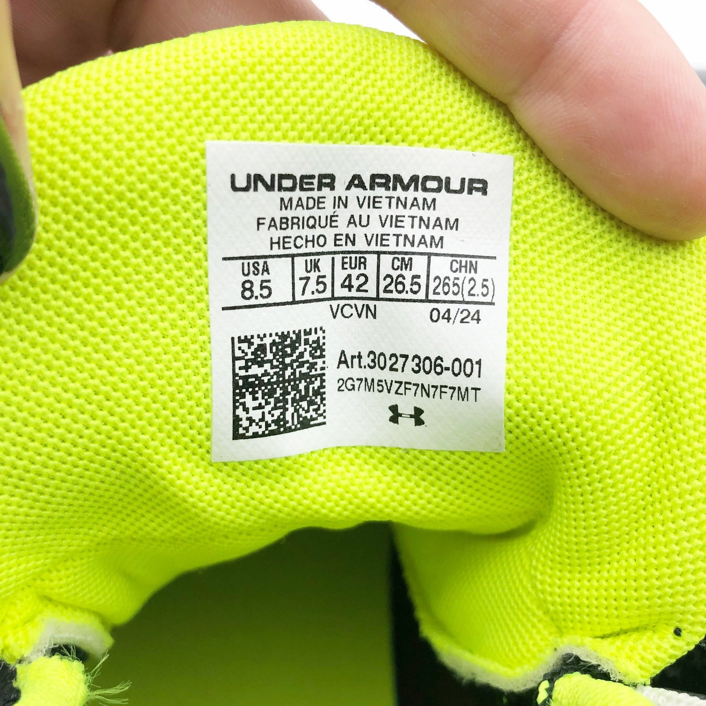 Under Armour Men's Highlight Hammer MC 2.0 Cleats Sz 8.5 Black White Green NWOB