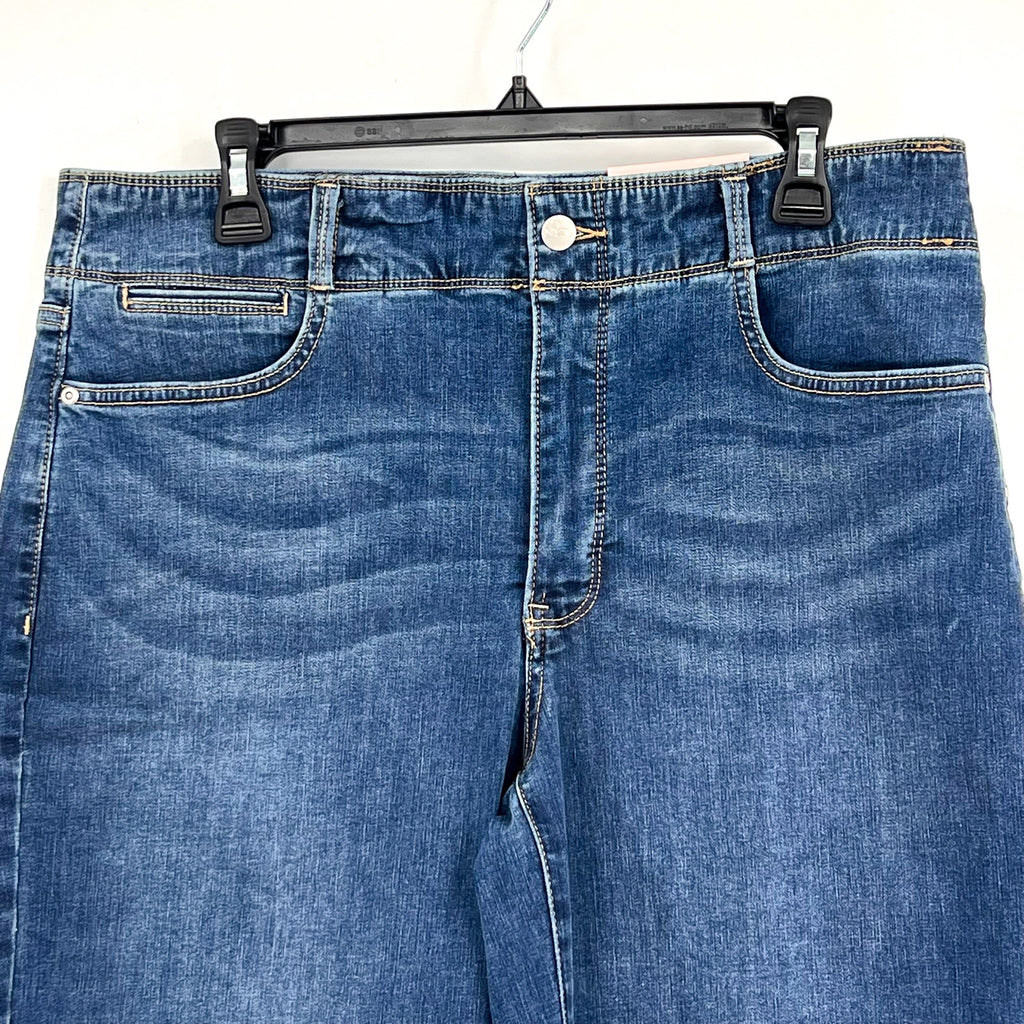 NYDJ Womens Major Wide Leg Capri Jeans 14 PETITE Serendipity Blue NWT