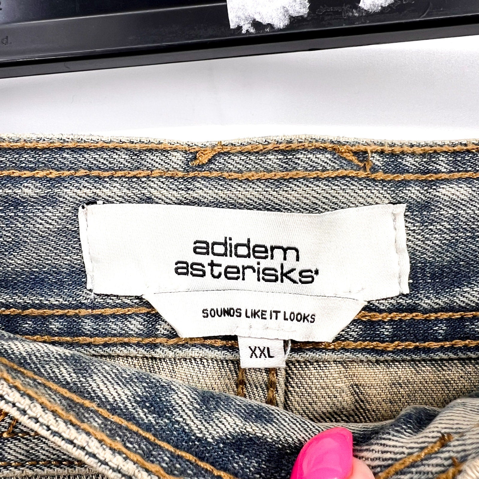 ADIDEM ASTERISKS Men's Rivet Chainstitch Selvedge Denim Jeans XXL Rust Wash NWOT