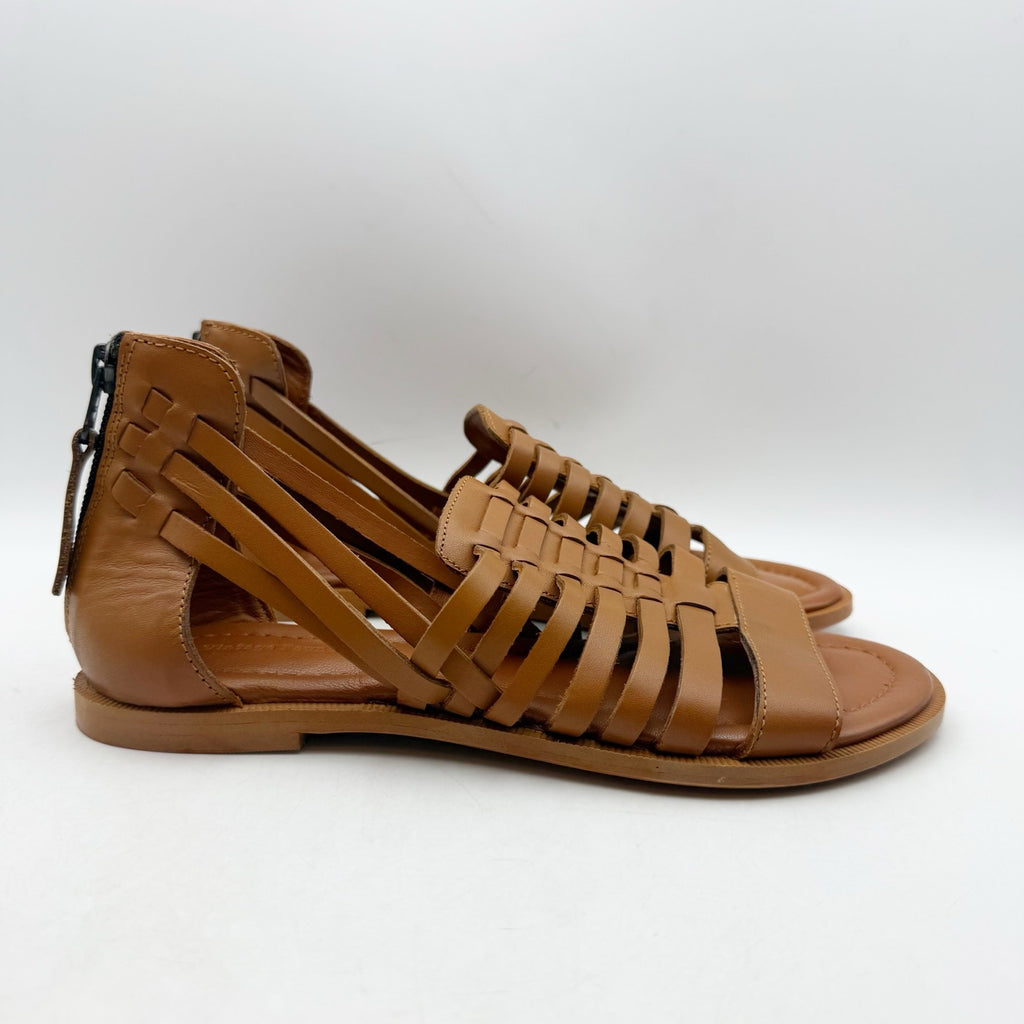 Vintage Foundry Co. Womens Keira Sandals US 8 EU 38.5 Camel Brown Leather NWOB