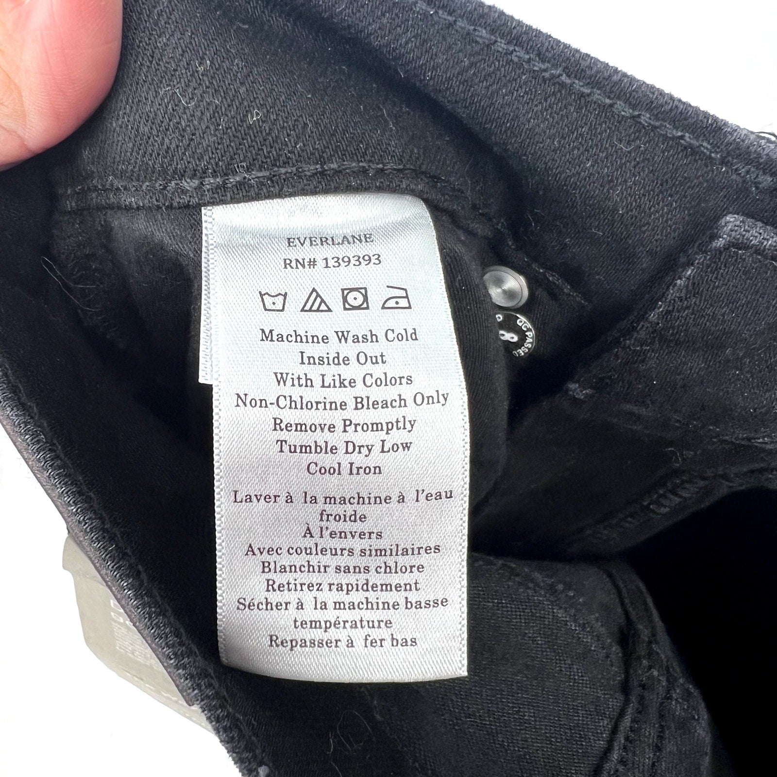 EVERLANE Women's The Way-High Jeans 25x27 US 0 Coal Black Straight Leg NWT