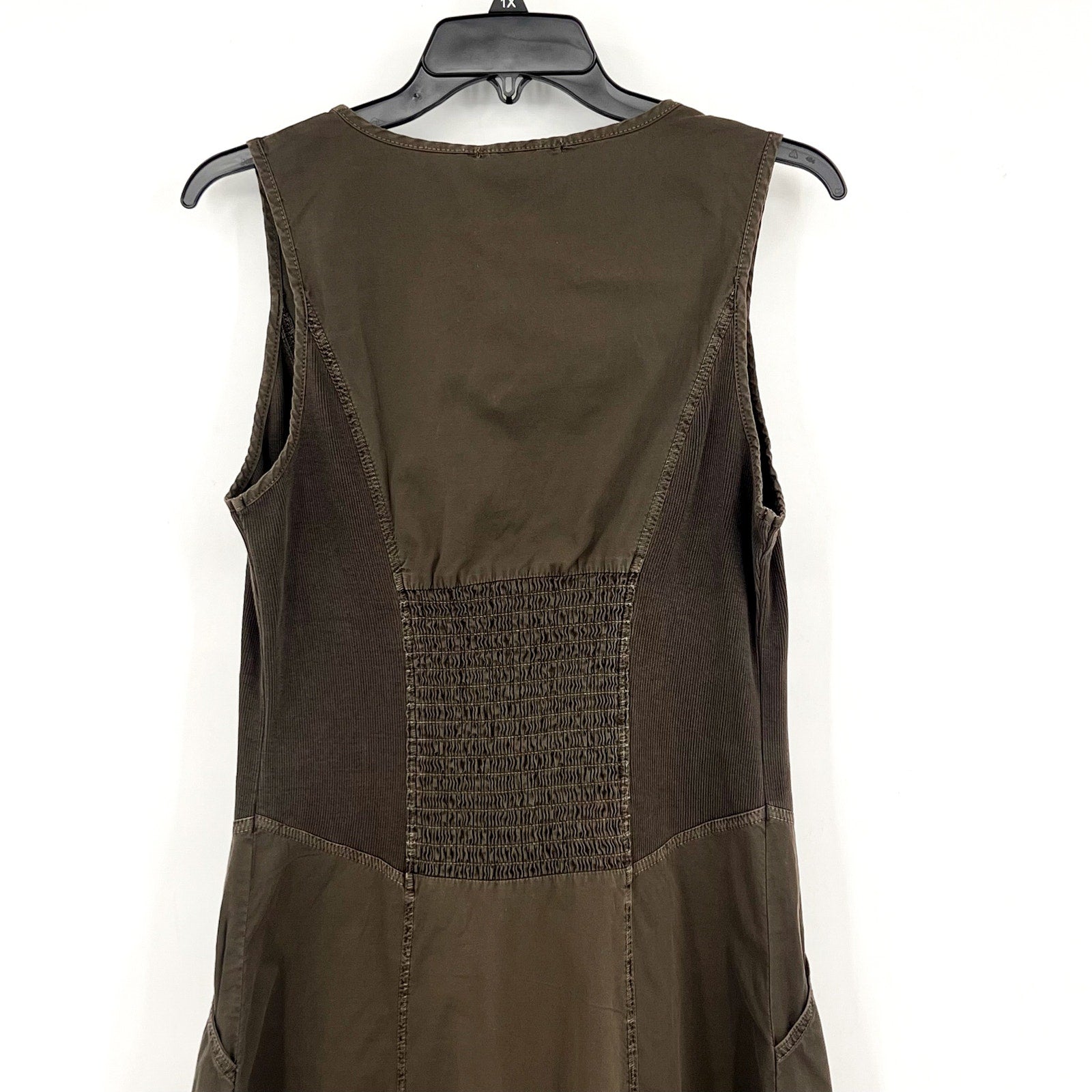 XCVI WEARABLES Gibbon Tank Dress Small Olive Green Sleeveless V Neck NWT